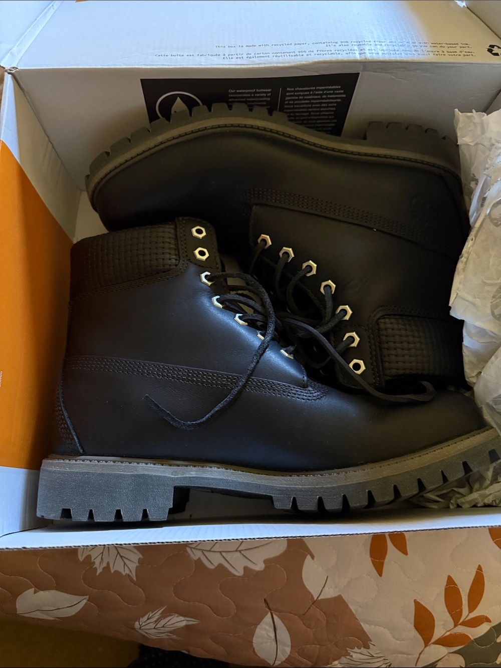 Timberland Black Men's Lace-Up Work Boots